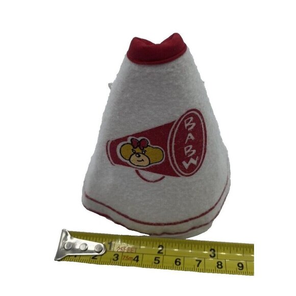 Build A Bear Red White Cheerleader Pom Poms 2 Bows Megaphone Banner Cheer - Picture 10 of 12